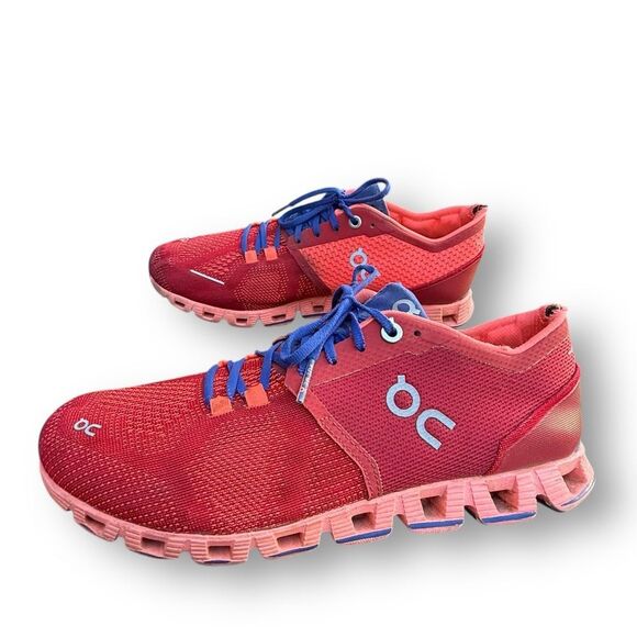On Running Shoes - ON Cloud X Running Sneakers Shoes Red/Flash Women's size 8
